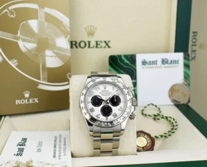 ROLEX 18kt White Gold DAYTONA Panda Dial 116509 SANT BLANC - Picture 1 of 7