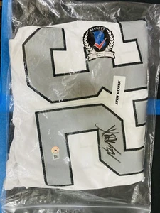 Marcus Allen Signed #32 Oakland Raiders White Gray Football Jersey Beckett Auto - Picture 1 of 6