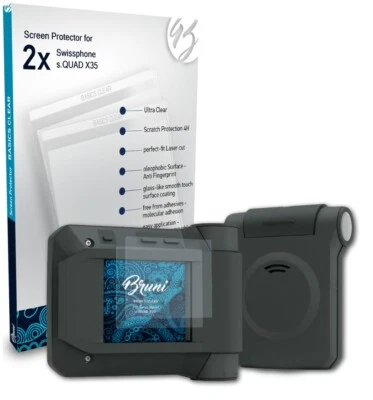 Bruni 2x Proteggi Schermo per Swissphone s.QUAD X35 Pellicola Protettiva - image 1 of 4