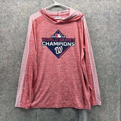 Толстовка Washington Nationals большой розовый пуловер с капюшоном MLB Majestic пуловер - Изображение 1 из 4