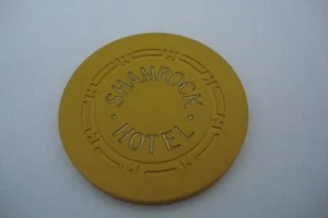 Shamrock Hotel Casino Las Vegas Nevada $5 Chip 1951 - Picture 1 of 3