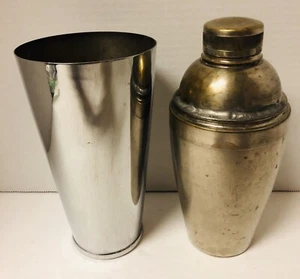 Vtg Cocktail Martini Shaker Mixer & Jeschrome Cup *Shaker Has Been Repaired - Picture 1 of 11