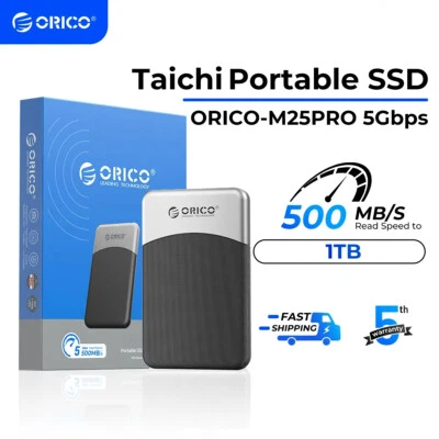 ORICO 1TB External SSD 2 in 1 Portable Solid State Drive USB C USB 3.2 Gen 1 US - Image 1 of 4