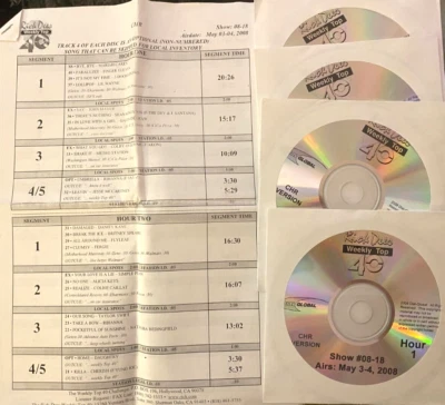 5/3/08 RICK DEES CHR TOP 40, TAYLOR SWIFT, FERGIE, RAY J, MILEY CYRUS,JOHN MAYER - Image 1 of 2