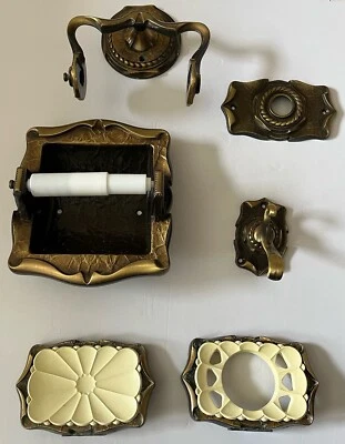 Soporte de papel higiénico y jabonera Amerock Carriage House baño de colección hierro fundido Foto 1 de 4