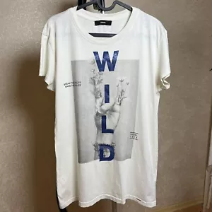 Diesel Men T-Diego-DC-A T Shirt Ivory Size Medium - Picture 1 of 6