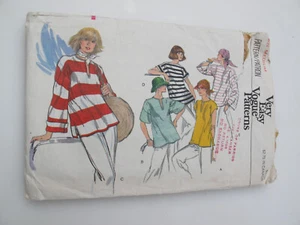 1970s Vtg Roomy Shirt T-shirt Vogue 9444 Easy Pattern Sz MEDIUM  Petite cut (O) - Picture 1 of 7