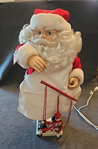 Vtg Telco MOTION-ette Animated Christmas Toy Maker Santa With Marionette Puppet - Picture 1 of 6