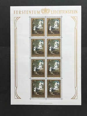 Mini hojas de 8 pinturas de caballos Liechtenstein 1978, MNH Sc# 660-2 Foto 1 de 3