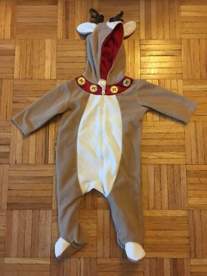 PEQUEÑAS MARAVILLAS NAVIDAD RENO 1 PIEZA DURMIENTE DISFRAZ PIJAMA 3-6 MESES Foto 1 de 4