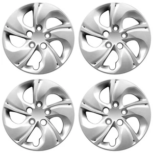15' 5 Twisted Spoke Silver Bolt-On Wheel Cover Hubcaps for 2013-2015 Honda Civic - Picture 1 of 13