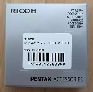 RICOH PENTAX O-LW67A Lens Cap for HD PENTAX-DA 18-50mmF4-5.6 DC WR RE - Picture 1 of 2