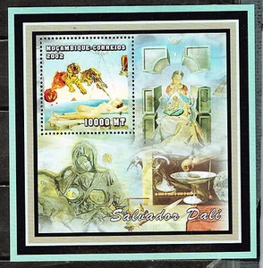 Mosambik Kunst Salvador Dali berühmtes Aktgemälde Block 2002 postfrisch B-5 - Bild 1 von 1