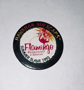 Flamingo Restaurant Bakery Hawaii Milk Cap Slammer Pog Vintage Rare 1993 - Bild 1 von 2