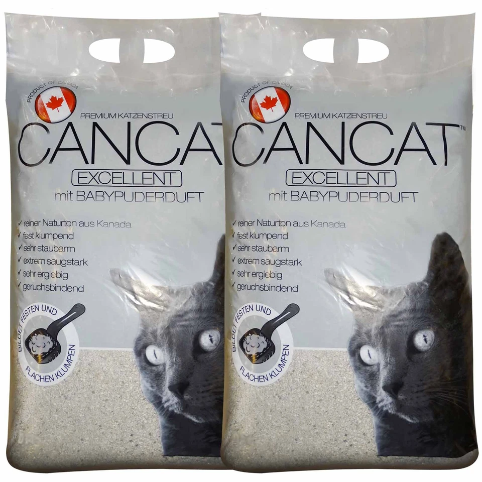2x15 kg CANCAT Excellent kanadische Premium Katzenstreu Klumpstreu Babypuderduft - Bild 1 von 1
