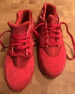 Nike Air Huarache Run Girls Shoes Size 7Y Red 654215-800 - Picture 1 of 10