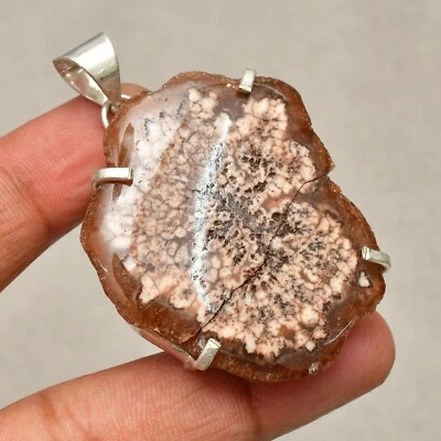 Ciondolo gioiello fatto a mano in argento sterling 925 pietra preziosa quarzo... - Immagine 1 di 4