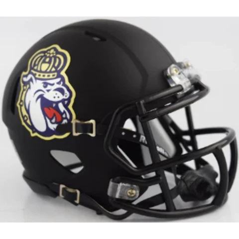 James Madison Dukes NCAA Mini Speed Football Helmet Matte Black NCAA Cover