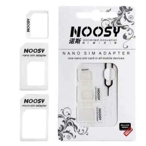 4 in 1 Nano Sim Karten Adapter Set Nadel iPhone 4 5 6 Samsung HTC LG Xiaomi - Bild 1 von 2