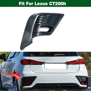 Left Black Rear Bumper Fog Light Lamp Grille Bezel Cover Trim For Lexus CT200h - Picture 1 of 15