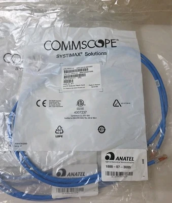 Commscope CPC3312-0ZF005 GS8E-BL-5FT Blue New Lot of 10 - Image 1 of 4