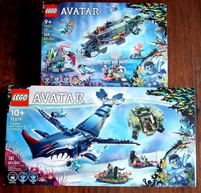 2 NUEVOS Juegos LEGO AVATAR: Mako Submarine​ 75577 y 75579 The Way of Water Payakan Foto 1 de 4
