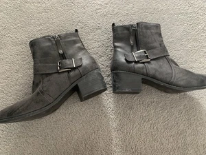 Lilley grey boots zip up ankle size 6 - Picture 1 of 9