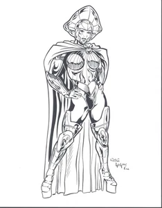 Greg Adams - Lilandra from the Marvel Universe (Xmen).  8.5 x 11 - Picture 1 of 1