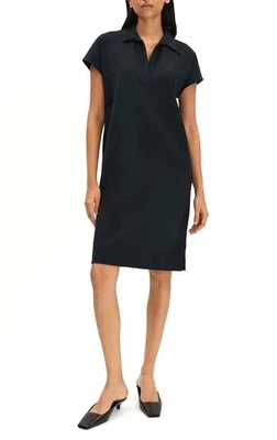 Banana Republic Navy Blue Collared Knit Classic Shirt Dress Size S Tall Timeless - Image 1 of 4