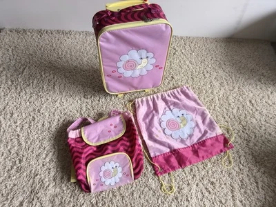 Kinder Reisekoffer Trolley 46 X 31 X 14 cm mit Rucksack und Turnbeutel, 3-er Set - Bild 1 von 4