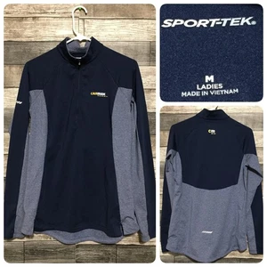 Carmax 1/4 Zip Pullover Women’s M Blue Long Sleeve Stretch Uniform Sport Tek - Picture 1 of 8