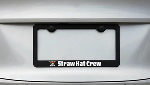 Sombrero de Paja Crew Una Pieza Premium Negro Placa Marco Soporte Antióxido - Imagen 1 de 3