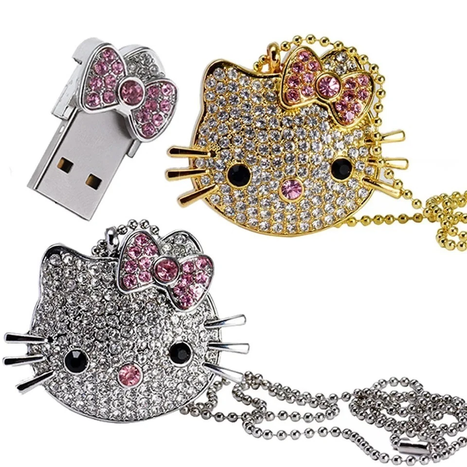 Clé USB Hello Kitty 4 Go doré ou argenté me le dire par messages - Photo 1/4
