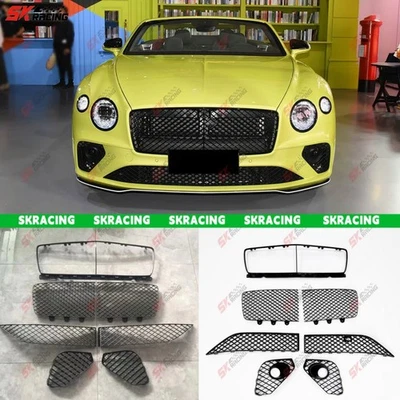 Fit Bentley Continental GT 2020-24 ABS grade dianteira preta acabamento de malha parachoque - Imagem 1 de 4