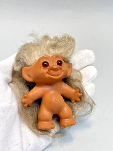 1960s Vintage Thomas Dam Denmark Troll Doll Toy Blonde Hair 4" - Picture 1 of 8