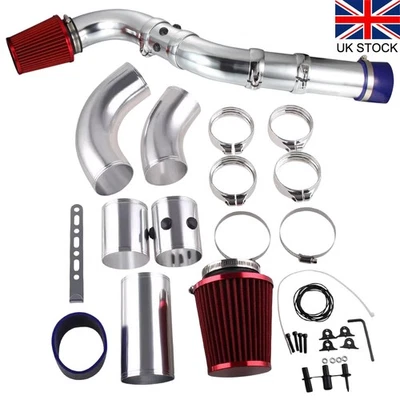 76MM Induction Kit Universal Performance Car Cold Air Filter Intake Pipe Hose UK