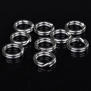 100 pièces anneau de pêche fendu en argent acier inoxydable qualité et résis - Zdjęcie 1 z 17