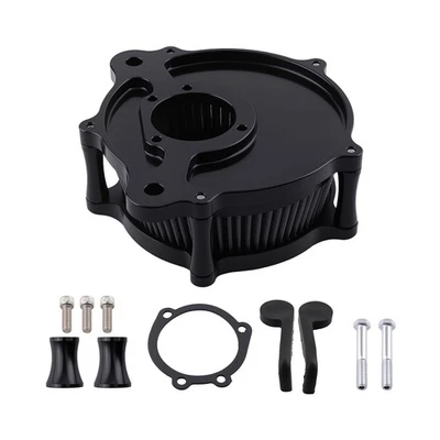 Air Filter Assembly Kit for Harley Davidson Dyna 2000-2017 Black Aluminum - Изображение 1 из 4