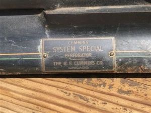 Cummins System Special Perforator, Vintage Bank Check Press, Cast Iron Tool - Picture 1 of 10