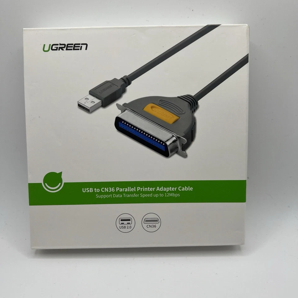 USB 2.0 to CN36 Parallel Printer Adapter Cable 10 Ft, New - Image 1 of 3
