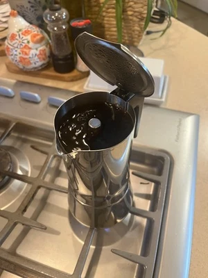 Bialetti Morenita Estufa Cafetera Espresso Acero Inoxidable_Talla 6 -Taza Foto 1 de 4