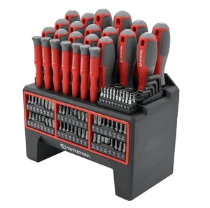  Set cacciaviti 114 pezzi con cremagliera montabile, punte magnetiche, estremità girevole  - Foto 1 di 8