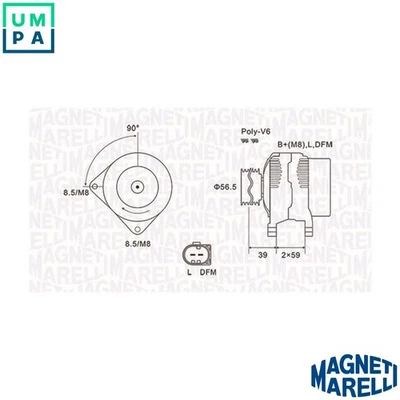 ALTERNATOR 063731911010 FOR AUDI A4/S4/Convertible BKN/ASB 3.0L BSG/BPP 2.7L A4 - Image 1 of 4