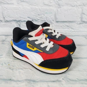 Puma Future Rider Play On Säugling Kleinkind Turnschuhe Größe 7C rot blau 374679-05 - Bild 1 von 5