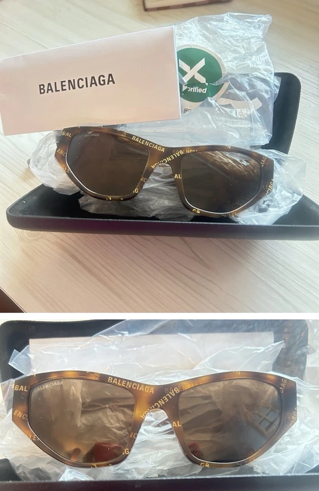 Gafas Balenciaga Mujer Ojo de Gato Habana Marrón Moda Diseñador Foto 1 de 1