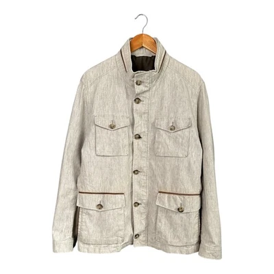 HACKETT MAYFAIR Storm System Linen Field Jacket Men's size XL - Image 1 of 4