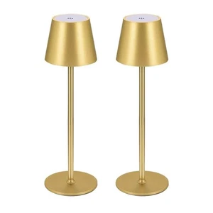 Zoeger 2 Stück LED Dimmbare Akku Tischlampe Kabellose, Wiederaufladbar Warme - Bild 1 von 8