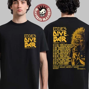 Iron Maiden Eddie’s Dive Bar Tour 2025 T-Shirt | Trooper On the Road - Picture 1 of 1