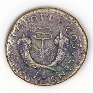 Imperio Romano Vespasiano 74 Dupondio Roma Dos Cornuacopiae Caduceo 12,83 gr - Imagen 1 de 2