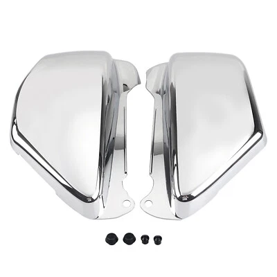 Chrome L&R Battery Side Fairing Covers For Honda Magna 750 VF750 VF750C VF750CD - Image 1 of 4